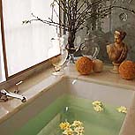 Bath with flowers